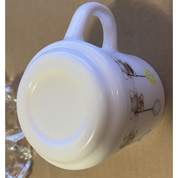 French MCM Vintage Collectible Bear Mug ARCOPAL France Milk Glass Childrens cup - Picture 14 of 16